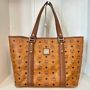 Authentic MCM Visetos Cognac Tote bag
